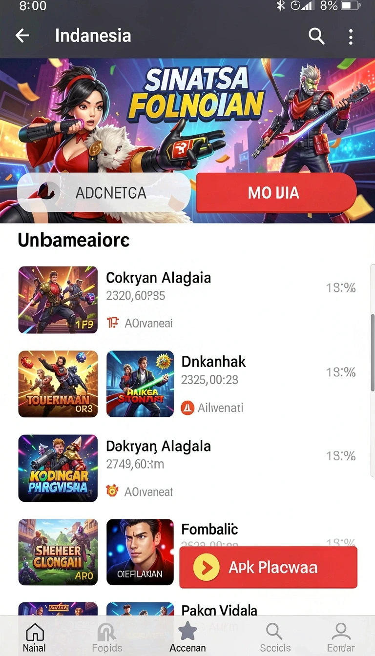 Tampilan utama aplikasi Aplikasi pantera303 Ringan untuk Android yang intuitif dan efisien.